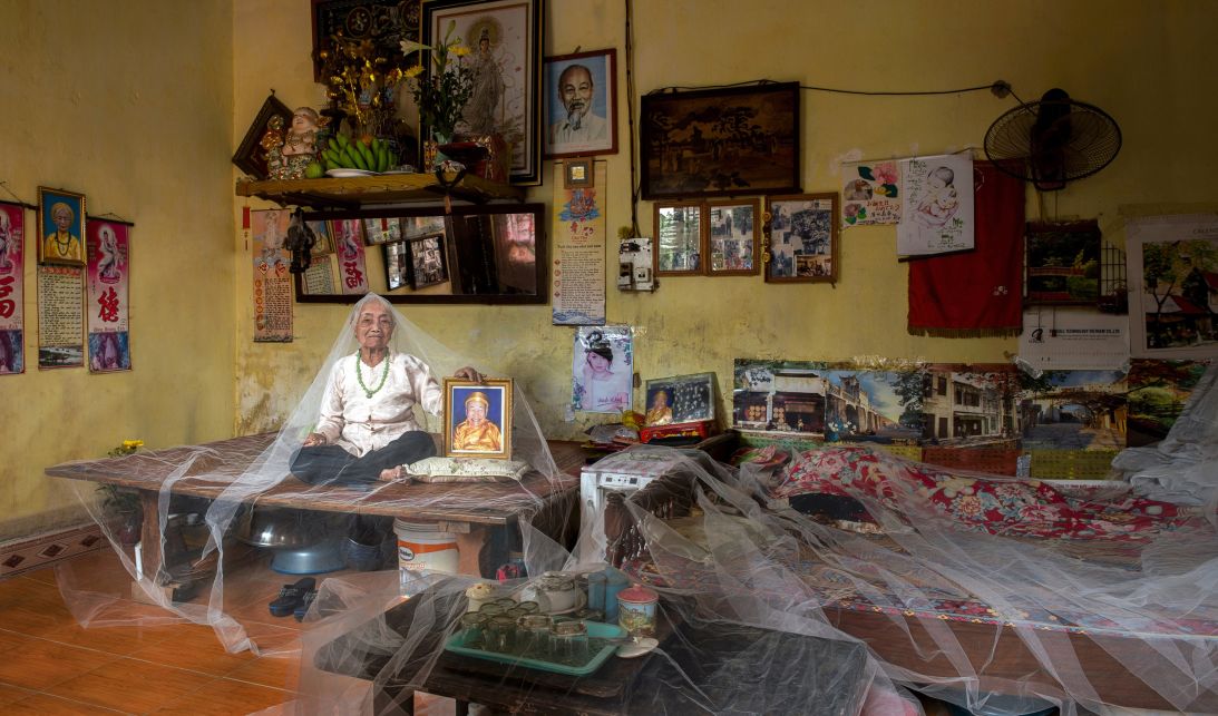 Lê Thị Xuân, photographed for “Re/cover.” Xuân was one of the few living wives that Phan Quang was able to locate when he began his research.