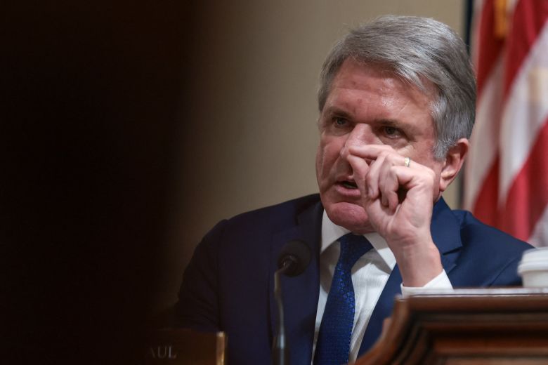 Rep. Michael McCaul speaks during a hearing on Capitol Hill in Washington, DC, on March 25, 2026.