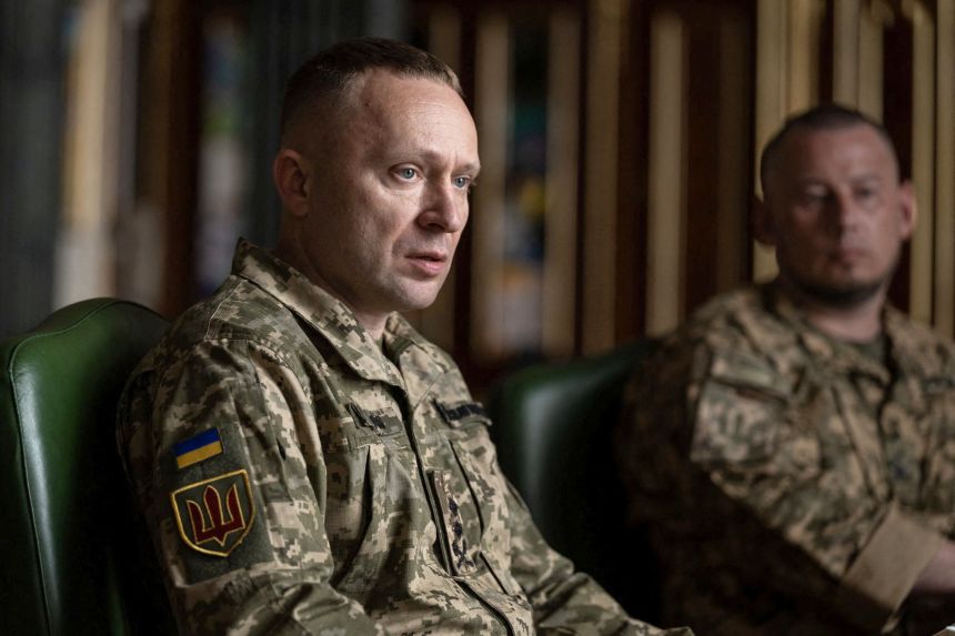 2026-07-22t053227z-1882093717-rc2timacb05v-rtrmadp-3-ukraine-crisis-commander-drapatyi-1 Maj. Gen. Mykhailo Drapatyi attends a meeting with Ukraine's President Zelensky in Kyiv on Monday.