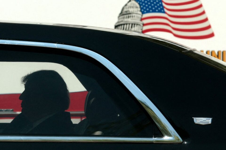 President Donald Trump departs the White House on Thursday.