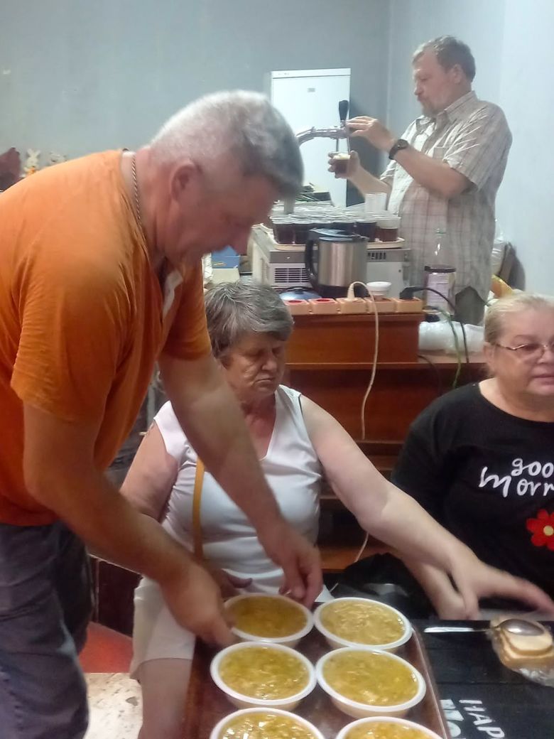 737827258-2308466016559213-6304513693829508277-n Oleksandr Varytsev, left, is a poet who also runs a local charity that provides hot meals for elderly and disabled people.