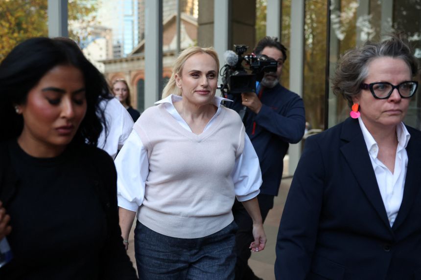 c-2026-04-28t070319z-1083907012-rc26ykaq59z3-rtrmadp-3-australia-court-wilson Actor Rebel Wilson leaves court after giving evidence in the defamation case.