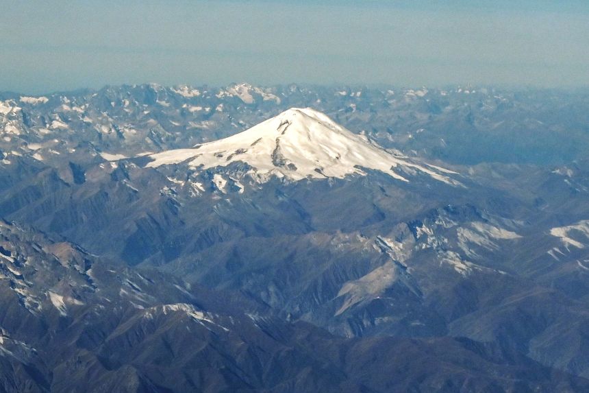 A view of Mount Elbrus, Europe's highest peak