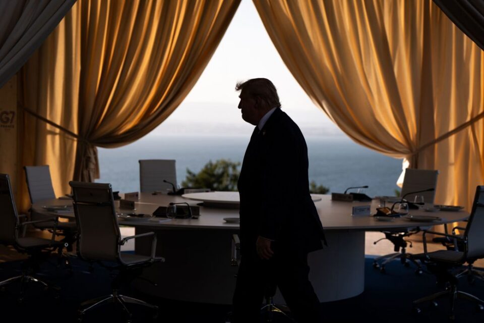 President Donald Trump at the G7 Summit in Evian-les-Bains, France, on Monday, June 15.