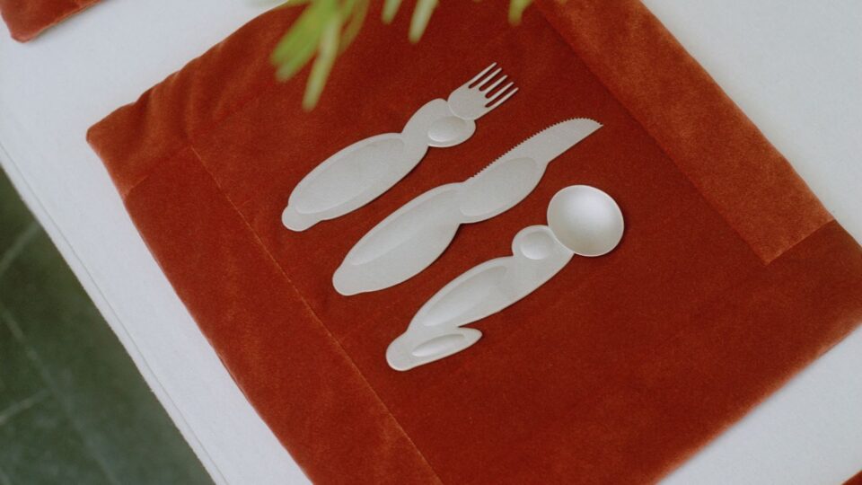 “I wanted the flatware to feel like companions, figures present at the table with you, held in your hand through the ritual of a meal," said artist Jolie Ngo of her unique design.